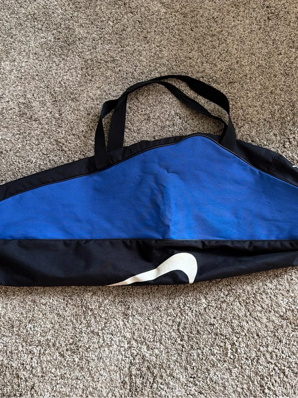 Nike Blue and Black Duffel for baseball/softball gear with White Swoosh